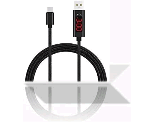 Cable de datos tipo C inteligente con pantalla LED